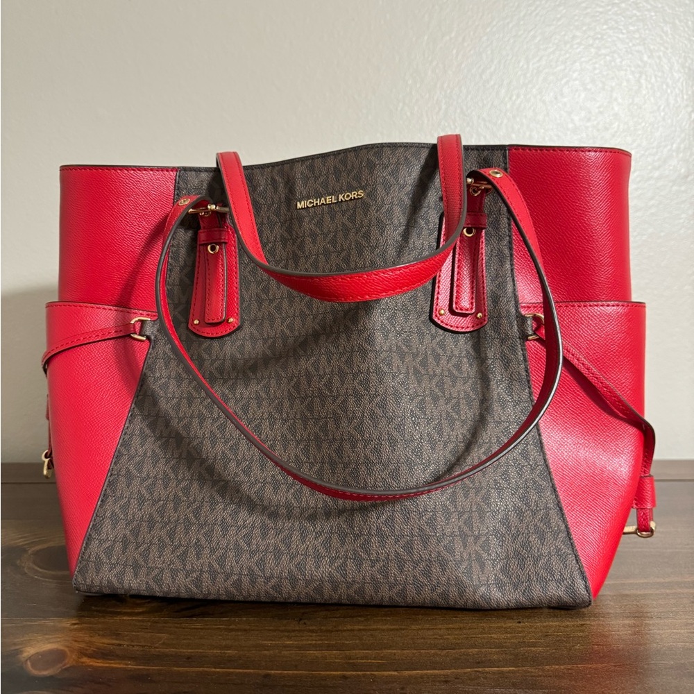 Michael Kors Red/Brown Tote